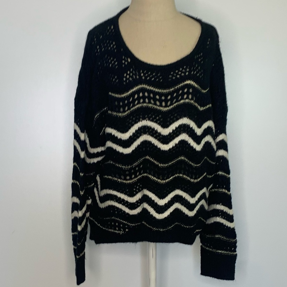 LFD open knit striped sweater